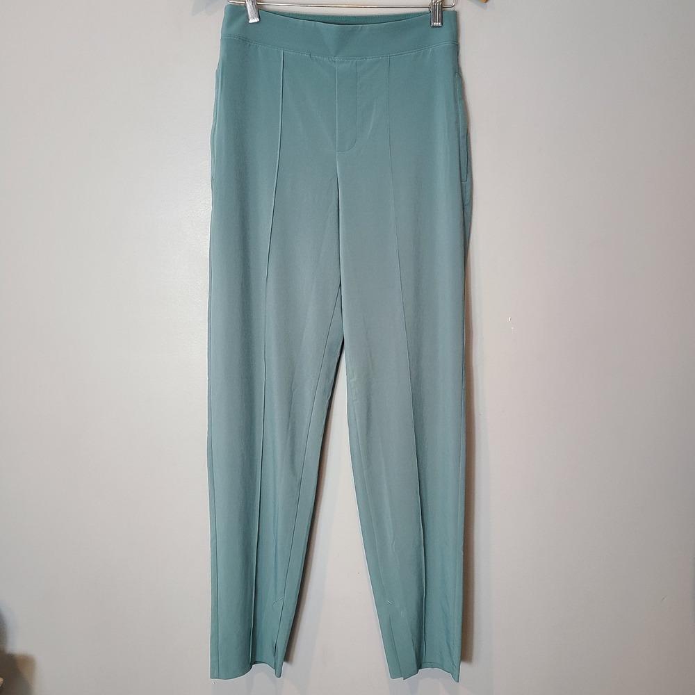 Athleta Brooklyn Heights Vienna Slim Pants Green Women Size 2T Tall Active Comfy